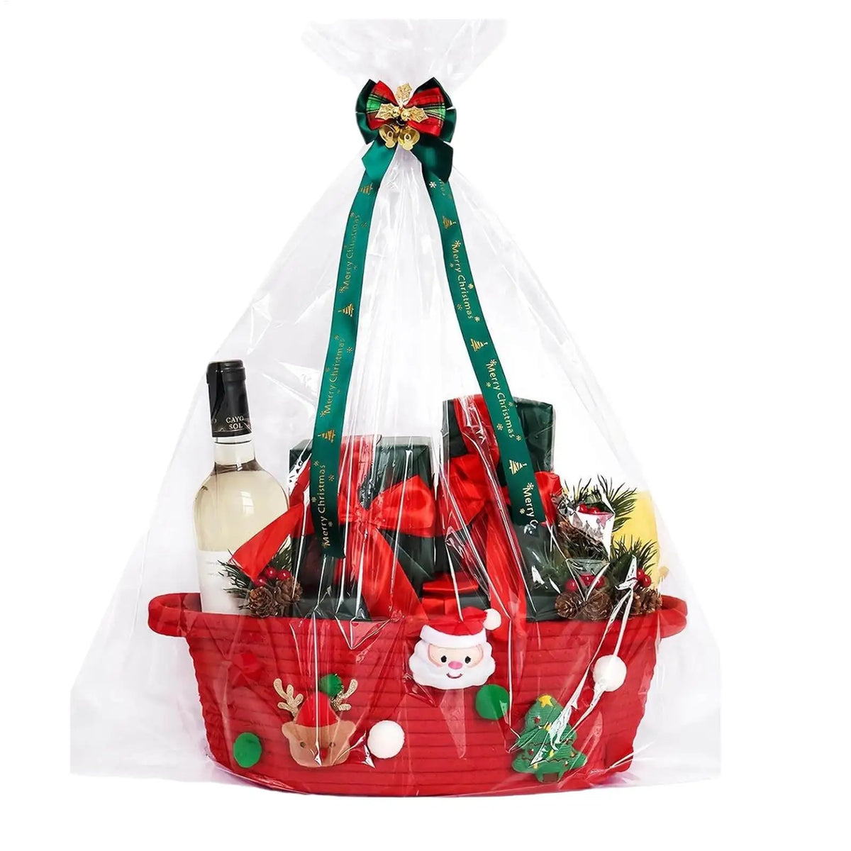 Cotton Rope Woven Storage Basket with Handles | Christmas Bin Woven Storage Basket Qme