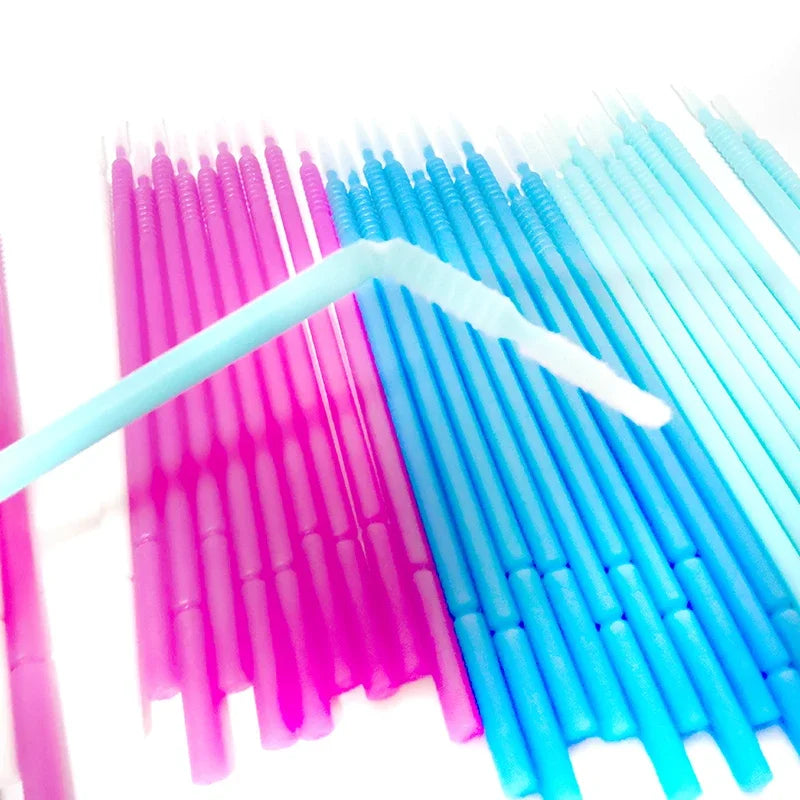 100pcs Bendable Disposable Microbrush Applicators – Eyelash Microbrush Applicators Qme