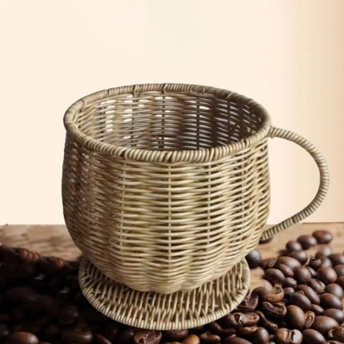 Woven Coffee Pod Holder – Large Capacity Cup-Shaped Organizer Coffee Pod Organizer Qme