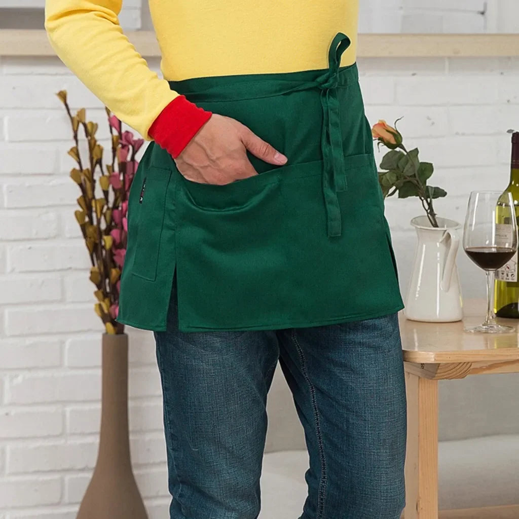 Waist Short Apron for Restaurant, Cafe & Hotel Waitstaff Waist Server Apron Qme Navy
