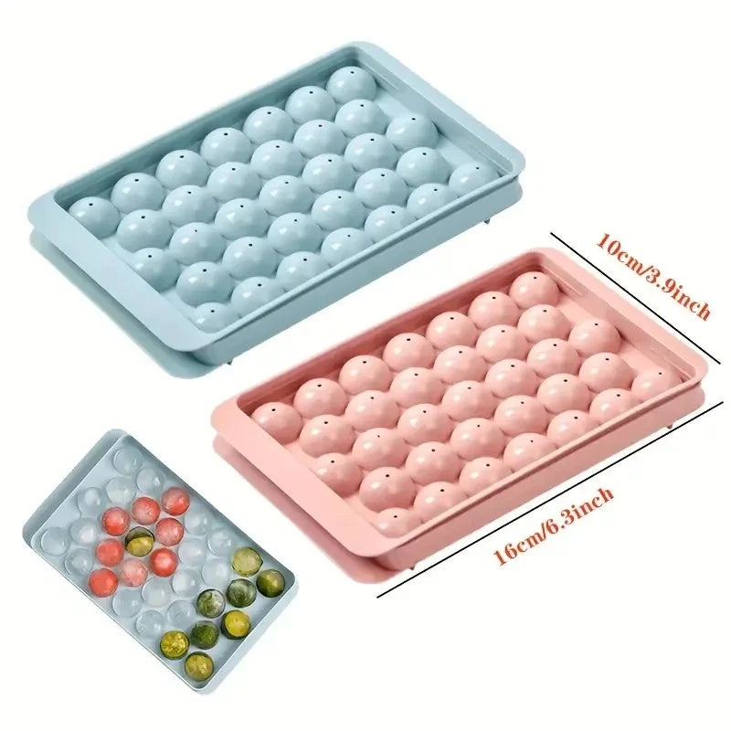 33-Cavity Ice Ball Mold Tray – Whiskey & Popsicle Maker Ice Ball Mold Tray Qme