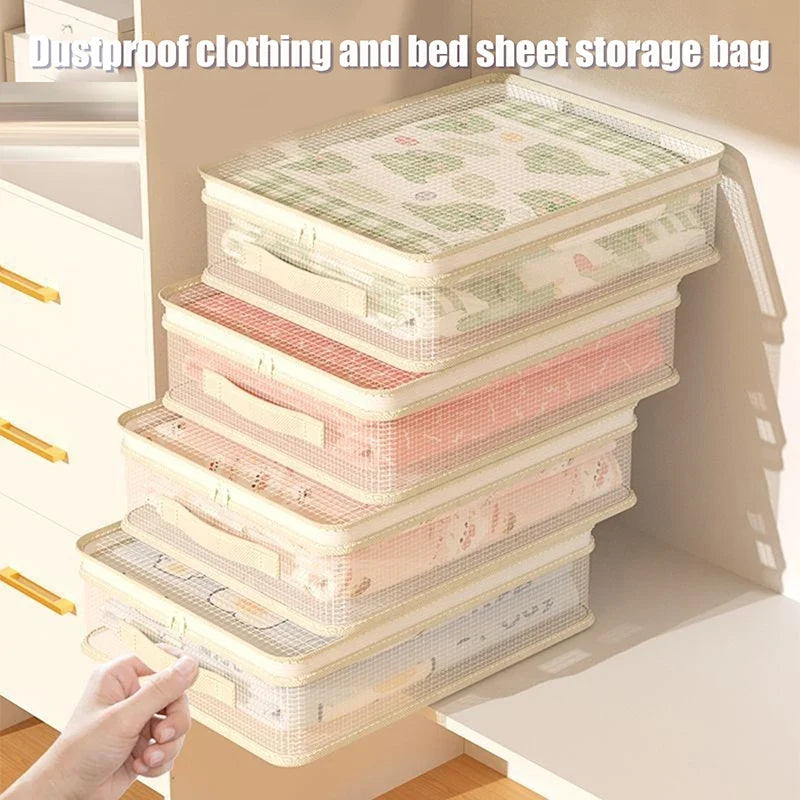 4-Piece Bedding Storage Bags – Extra Thick, Dust & Mildew Proof Bedding Storage Bags Qme
