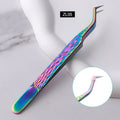 Precision False Eyelash Tweezers – Anti-Static Stainless Steel Eyelash Tweezers Qme ZL05