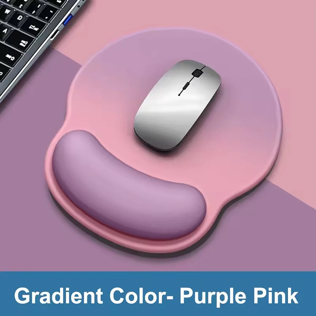 Gradient Thick Anti-Slip Rubber Mouse Pad – 4 Colors Rubber Mouse Pad Qme Pink