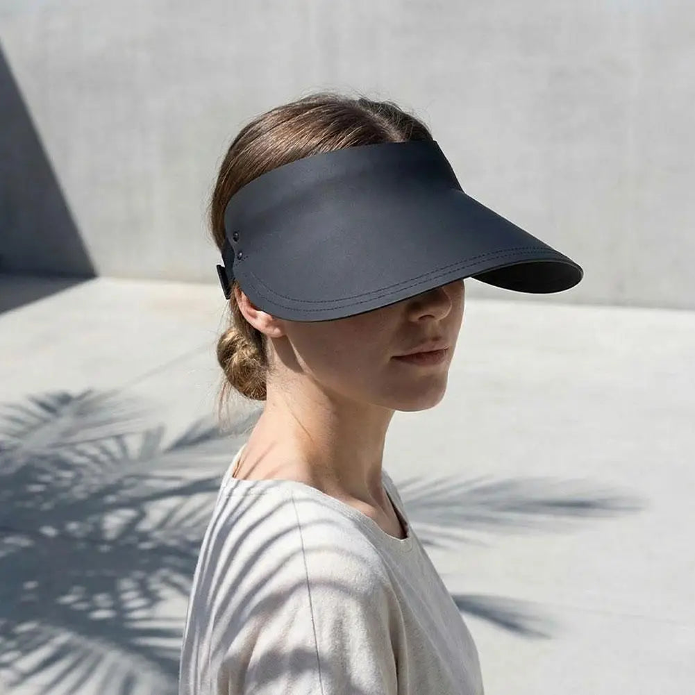 Wide Brim Visor Hat UPF 50+ UV Protection – Lightweight & Packable Sun Visor Hat Qme