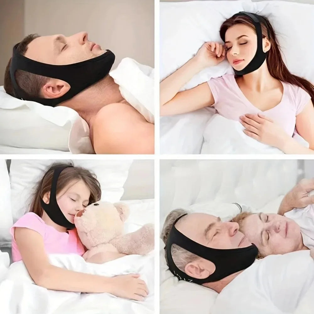 Adjustable Chin Strap – Breathable Sleep Support for Men & Women Sleep Support Strap Qme