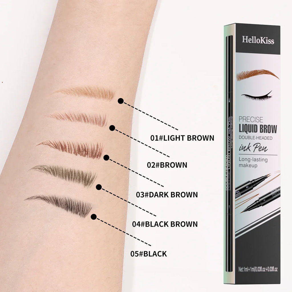 Qme Two-Pronged Eyebrow Pencil – Waterproof, Non-Smudging Eyebrow Pencil Qme