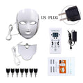 7-Color LED Face & Neck Mask – 192 LEDs Light Therapy Device LED Light Therapy Mask Qst US Plug