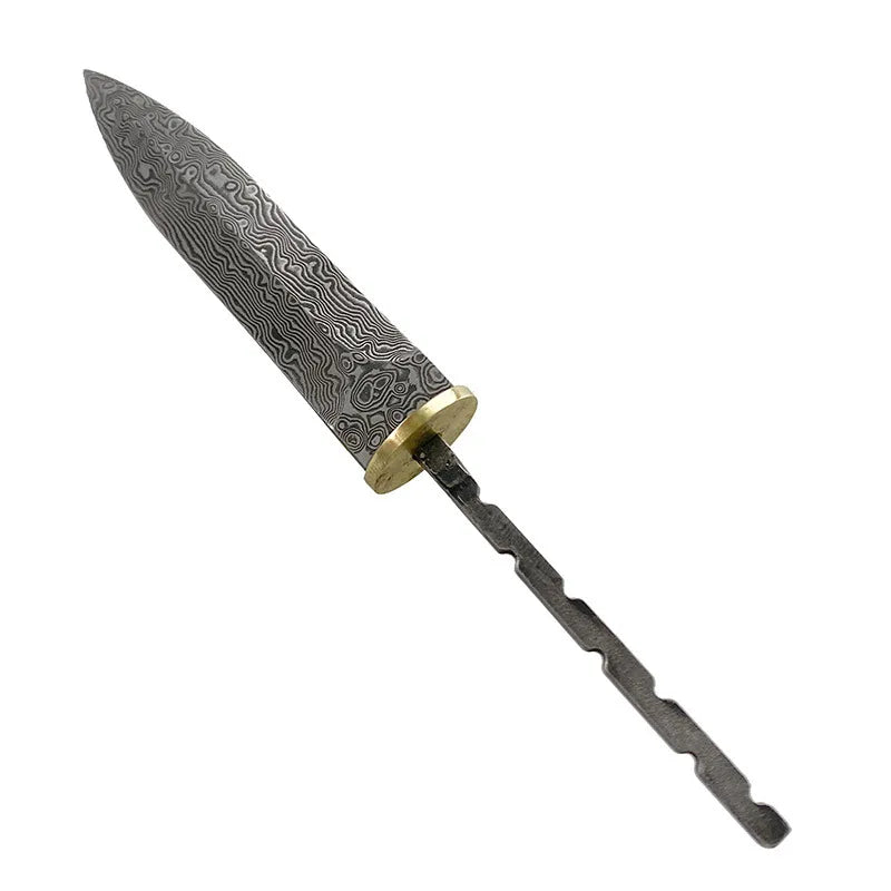 Damascus Steel Pu'er Tea Knife Blank – DIY Cutter Tool Tea Knife Blank Qst
