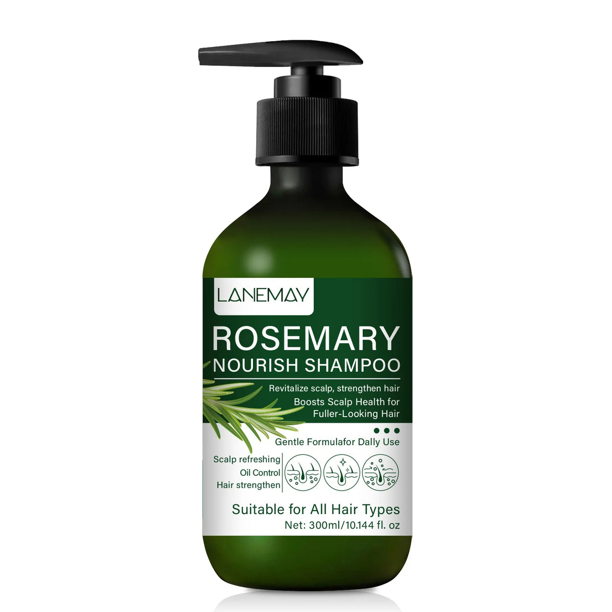 Rosemary Nourish Shampoo – Volume, Oil Control & Hair Repair Nourishing Shampoo Qst 300ml