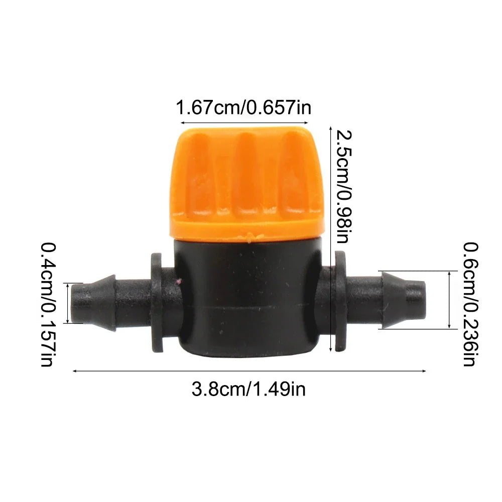 PVC Double Barb Mini Drip Irrigation Capillary Valve 20pcs Drip Irrigation Valve Qme