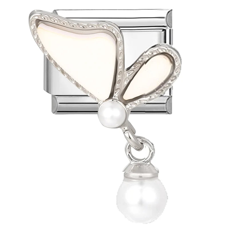 Zircon Heart Bird Bowknot Star Pendant Italian Charm | 9mm