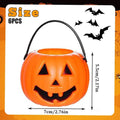 Halloween Candy Bucket 6-Piece Ghost Jack O Lantern Set Halloween Candy Bucket Qme Orange China Mainland