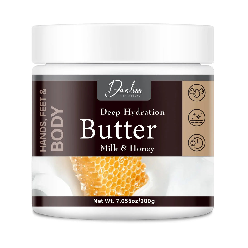 Milk & Honey Body Butter – Deep Hydration for Skin Body Butter Cream Qst Brown 200g
