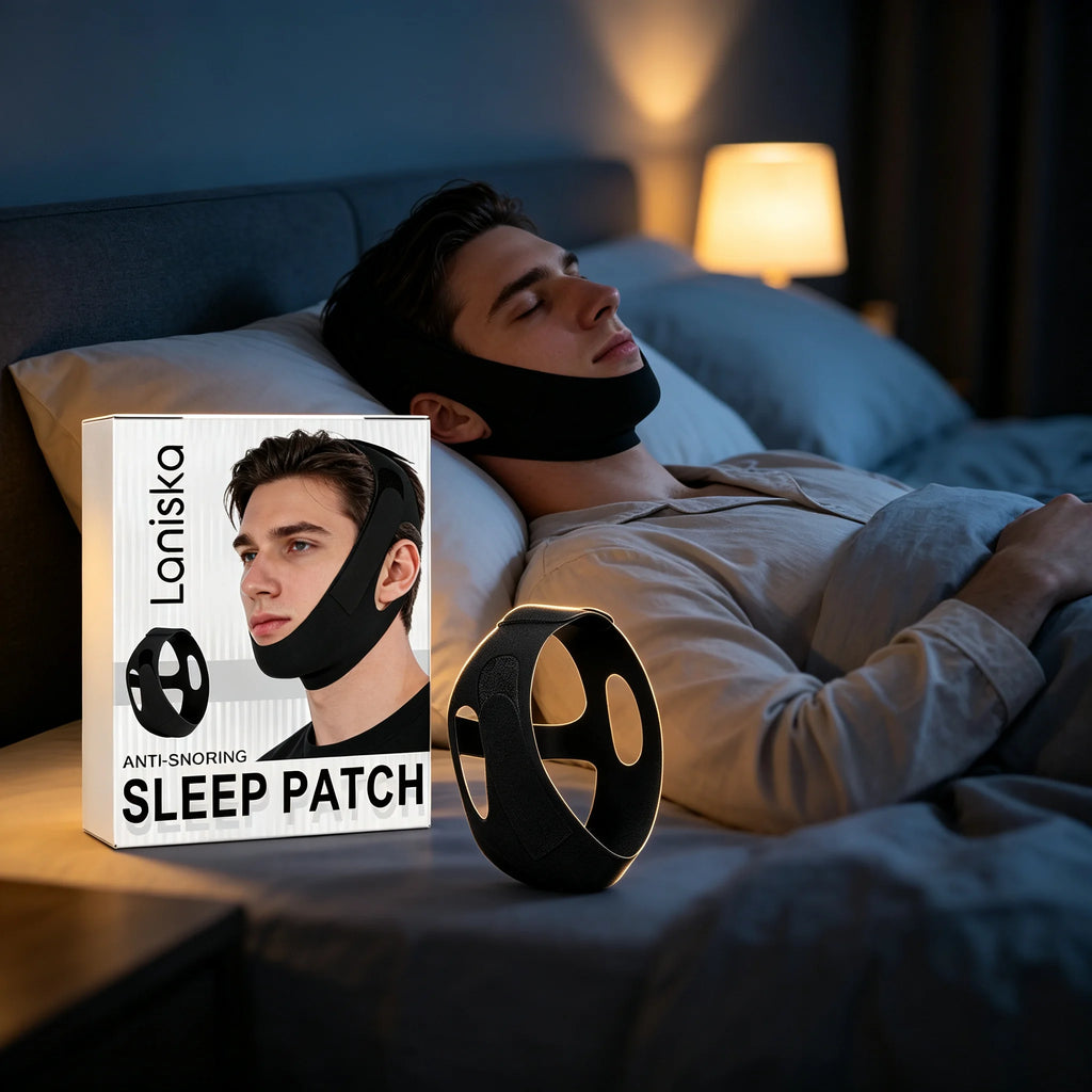 Adjustable Anti-Snoring Chin Strap – Breathable Sleep Aid Anti-Snoring Chin Strap Qst