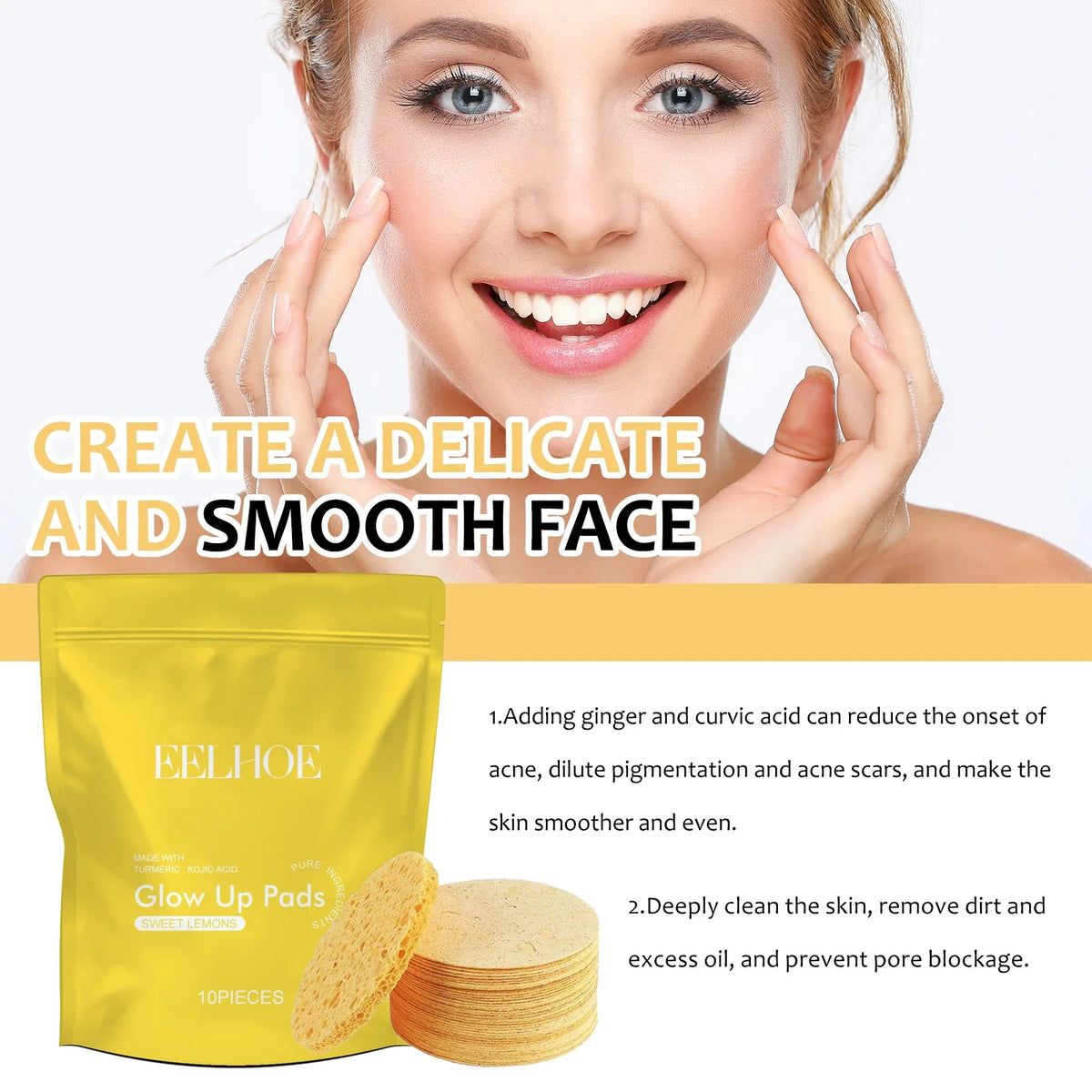 Turmeric Cleansing Pads – Oil Control, Deep Clean & Brighten Facial Cleansing Pads Qme
