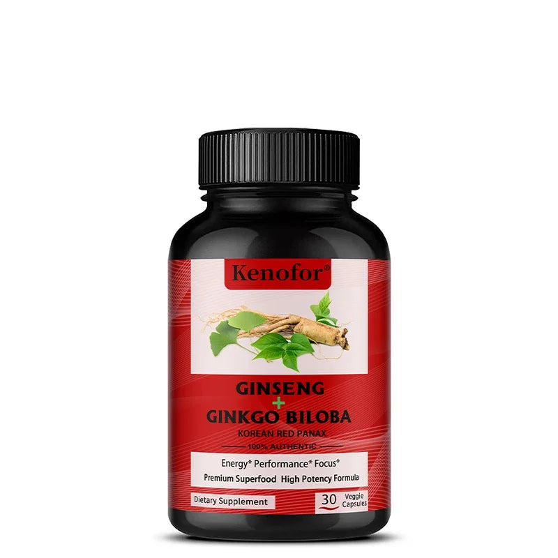Ginkgo Biloba 1000mg Capsules – Vitamin B, Zinc, Vegan Herbal Supplement Qst 30 count-1bottle