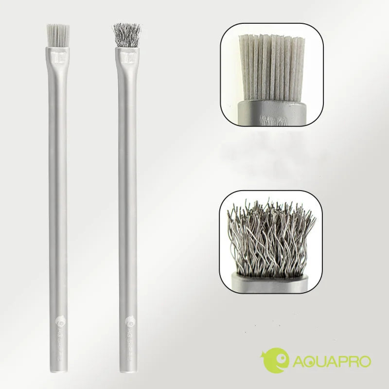 Aquapro Stainless Steel Algae Brush – Fish Tank Cleaning Tool Aquarium Cleaning Brush Qme