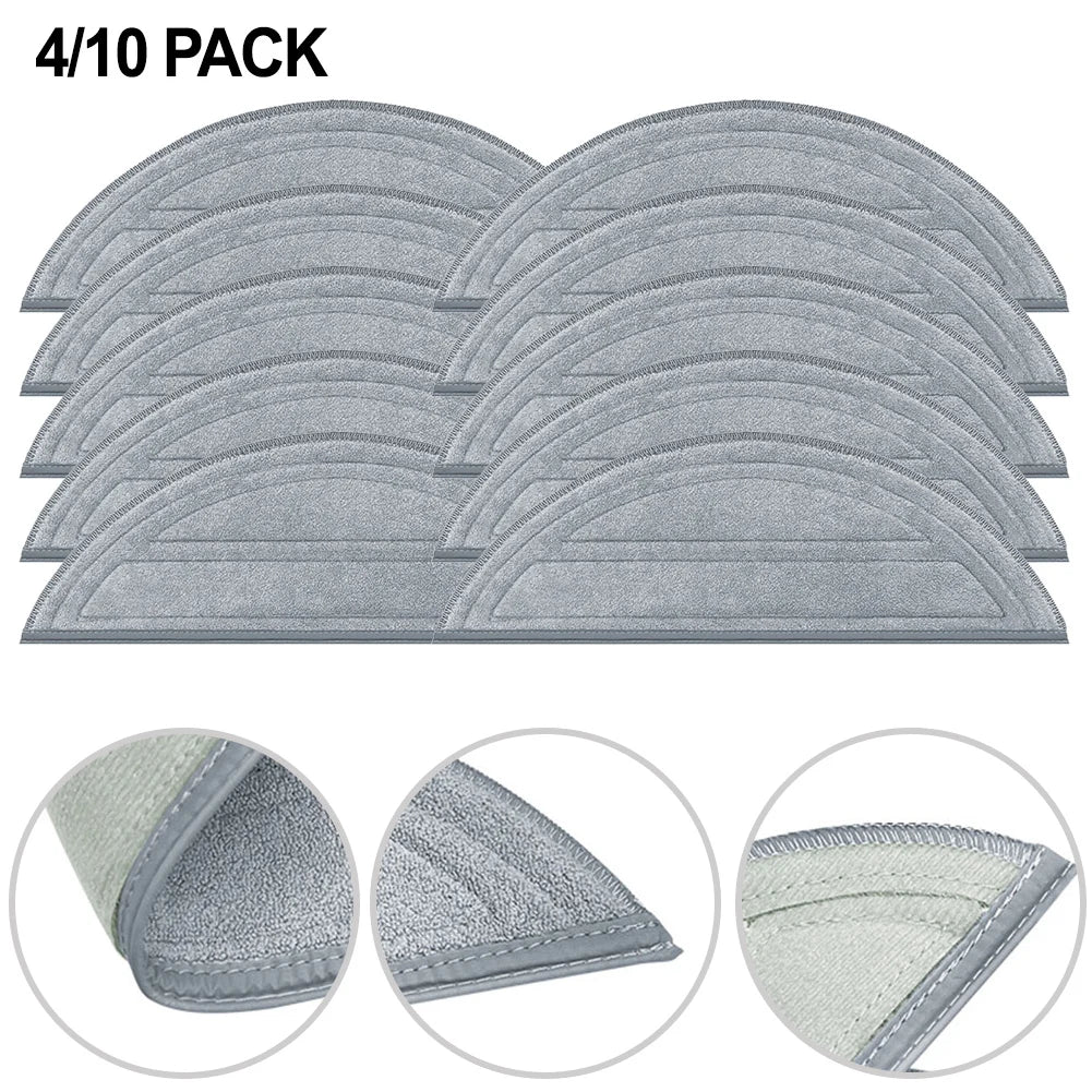 4-Pack Replacement Mop Cloths for Roborock Q10 S5 Q10V Replacement Mop Cloths Qme
