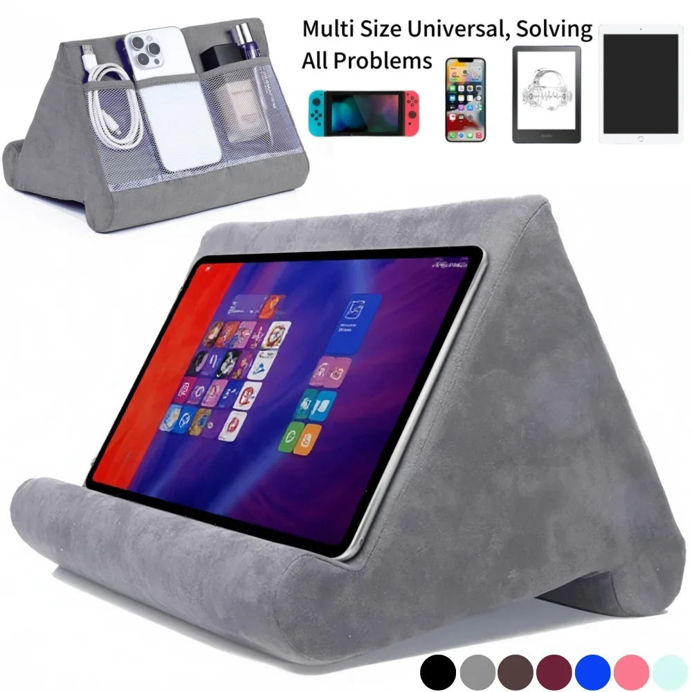Sponge Pillow Tablet Stand Holder – Multi-Angle Soft Pad Tablet Pillow Stand Qme