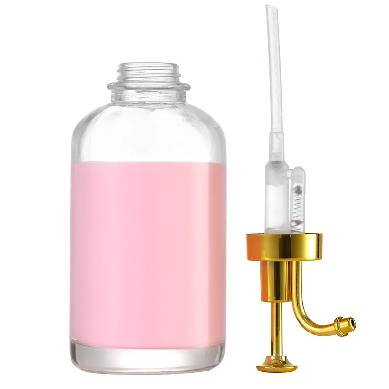 Clear Glass Dispenser Bottle – Soap, Lotion & Syrup Pump Glass Pump Dispenser Qme