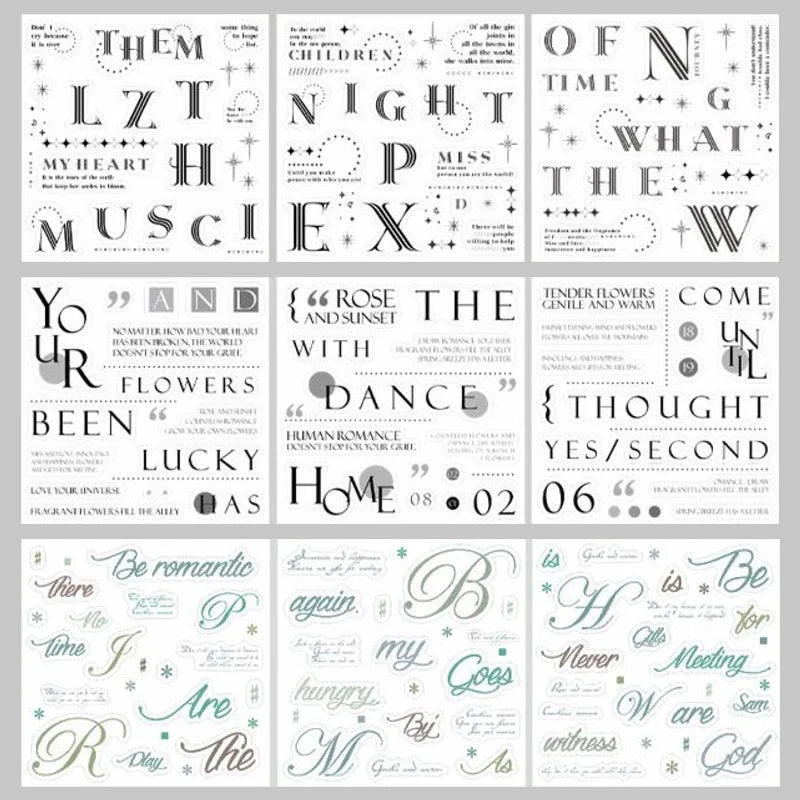 Alphabet Sticker Book – Minimalist DIY Scrapbook Stickers Decorative Sticker Book Qme