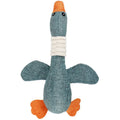 Wild Goose Plush Squeaky Chew Toy for Small Dogs & Puppies Plush Squeaky Dog Toy Qme M Blue
