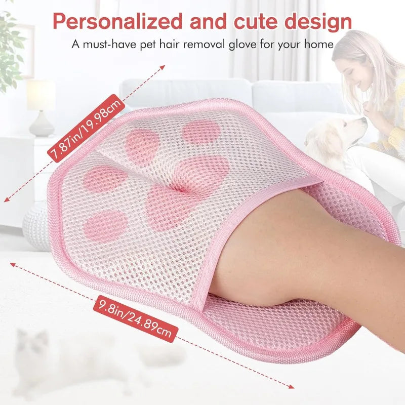 Reusable Pet Hair Removal Gloves for Dogs & Cats Pet Hair Remover Glove Qme