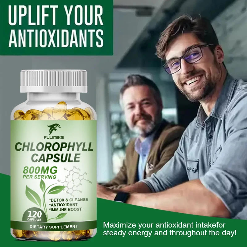 Pure Chlorophyll Capsules – Energy, Skin & Liver Support Herbal Supplement Qst