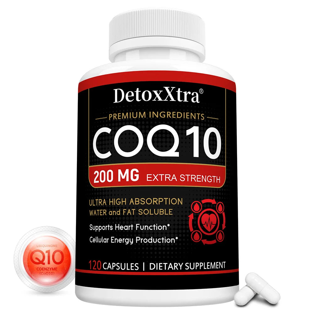 CoQ10 200mg Capsules with Vitamin E – Antioxidant Supplement Antioxidant Supplement Qst
