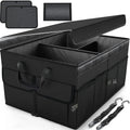 Foldable Car Trunk Organizer – Large Oxford Fabric Storage Box Car Trunk Organizer Qme Black
