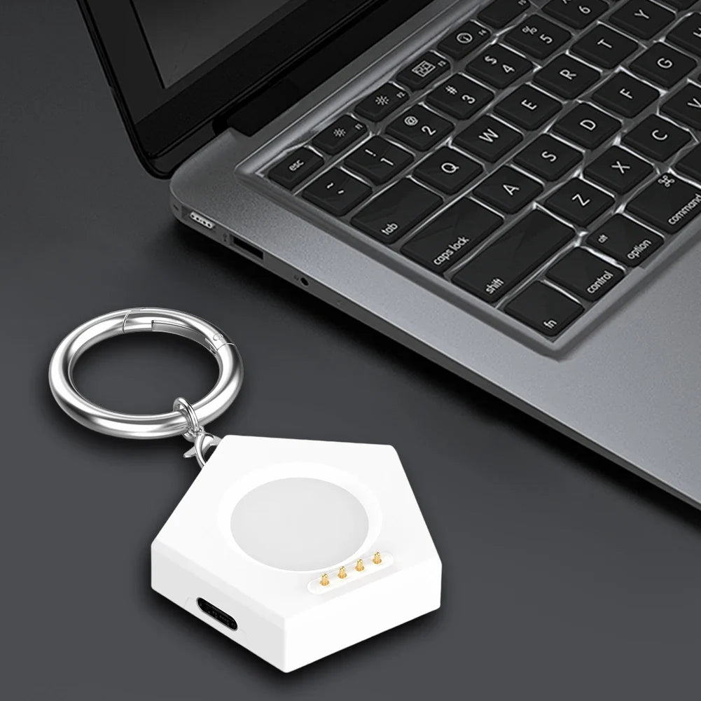 Magnetic Watch Charger Dock Keychain – Type-C & Micro Port Smartwatch Charger Dock Qme
