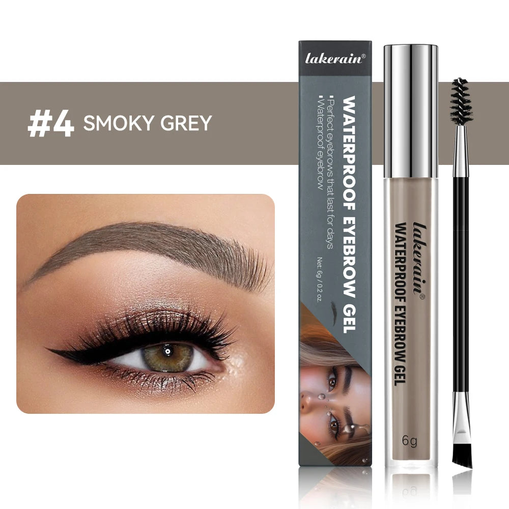 Lakerain Waterproof Eyebrow Gel – 4 Colors, Long-Lasting Tinted Brow Eyebrow Gel Qst 04