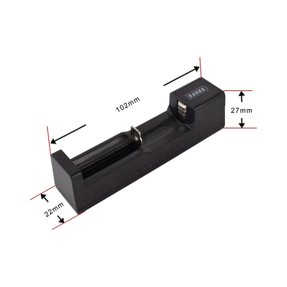 USB Fast Charge 1-Slot Battery Charger with LED Display Battery Charger Qme