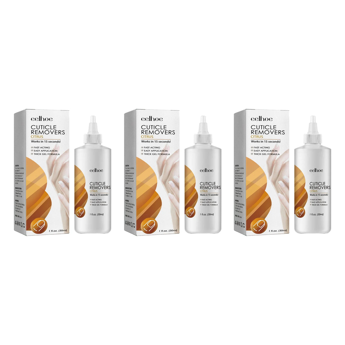 EELHOE Cuticle Remover Gel – Nail Repair & Dead Skin Gel 30ml Cuticle Remover Gel Qst 3pcs
