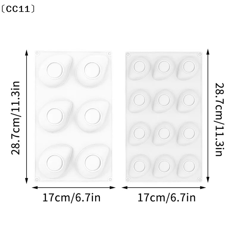 Mango Fruit Silicone Mold – 6 & 12 Cavity Mousse Cake Mold Silicone Baking Mold Qme