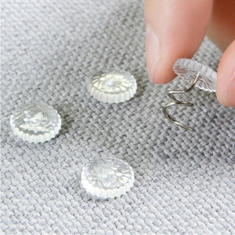 Twist Pins for Sofa Covers & Bed Sheets – 50 Pcs, No-Damage Furniture Cover Pins Qme