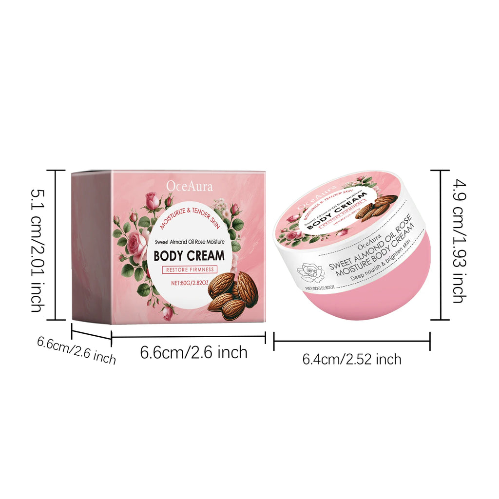 OCEAURA Vitamin C Body Cream – Long-Lasting Moisturizer Body Moisturizer Cream Qst Almond