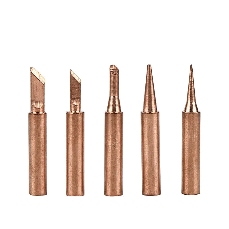 900M-T Copper Soldering Tips Set – I B K 3C 2 4D Shapes Soldering Tips Set Qme