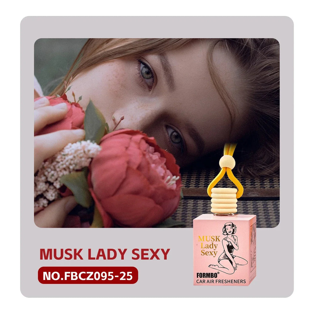 Car Hanging Perfume Diffuser | Lasting Air Freshener – 8 Scents Car Air Freshener Qme 095 MUSK LADY SEXY