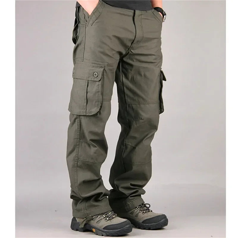 Men's Military Cargo Pants – Loose Straight Tactical Trousers Cargo Pants Qme 36 JL