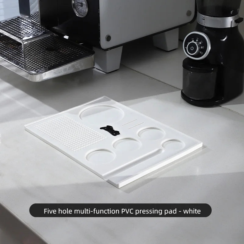 Bincoo Coffee Bar Mat Heavy Duty PVC with Drainage Area Coffee Bar Mat Qst White 1pc