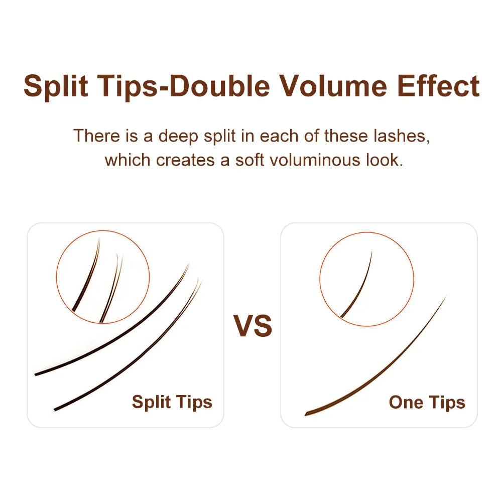 NATUHANA Brown Flat Ellipse Eyelash Extensions | Matte Finish False Eyelash Extensions Qme