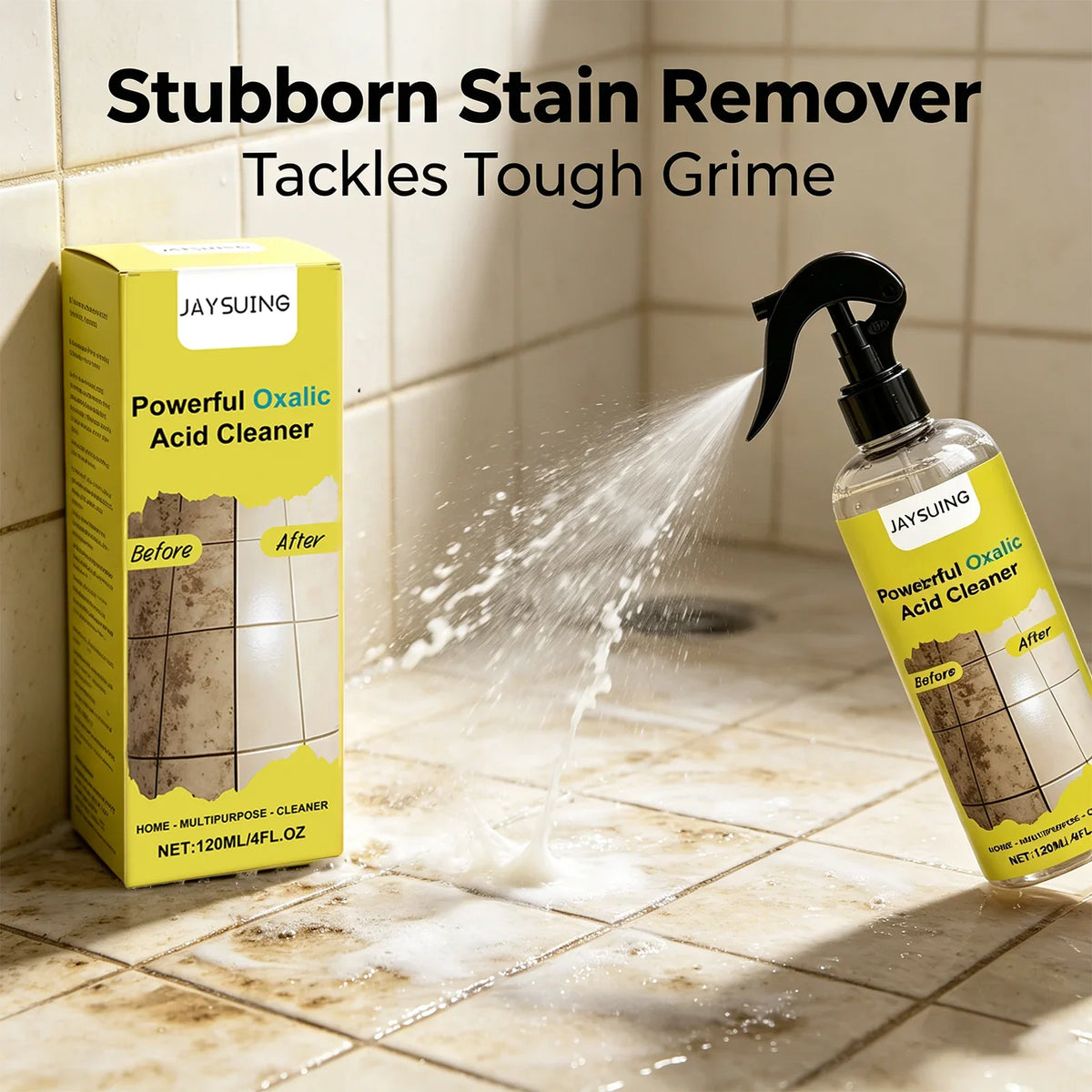 Oxalic Acid Cleaning Spray | Limescale & Stain Remover 120ml Household Cleaning Spray Qme