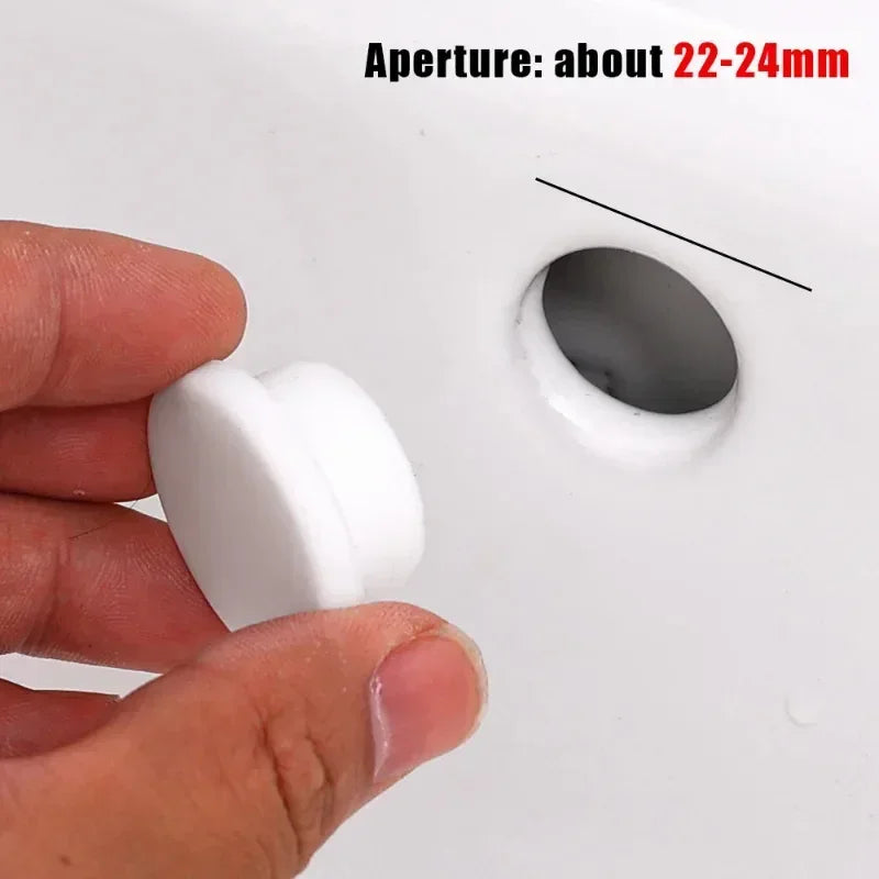 Silicone Sink Overflow Cover Plug – Basin Drain Stopper 2/4 Pack Drain Overflow Plug Qst