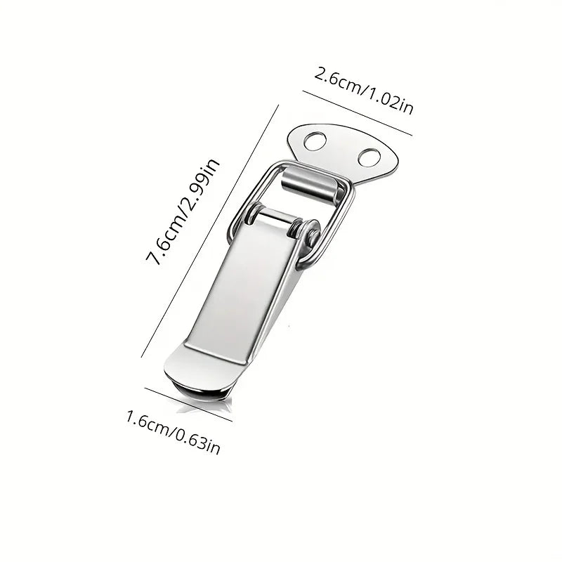 4-Piece Spring Rod Latch Clip Toggle Catch Lock Set Toggle Latch Catch Qme