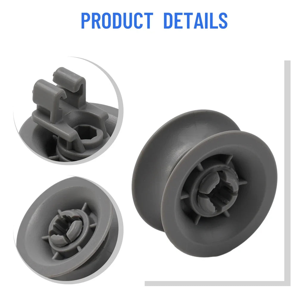 Dishwasher Basket Wheels 611666 for Bosch Siemens Neff – 4 Pack Dishwasher Spare Part Qme