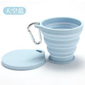 Portable Silicone Foldable Cup – Food Grade & Heat-Resistant Foldable Silicone Cup Qme SKY BLUE
