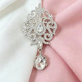 Vintage Crystal Brooch Pin – Gold & Silver Wedding Party Crystal Brooch Pin Qme A2