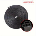 Car Door Rubber Seal Strip L-Type Double Layer Weatherstrip Door Seal Weatherstrip Qme 16Meters
